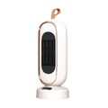 White oscillating tower fan heater with handle