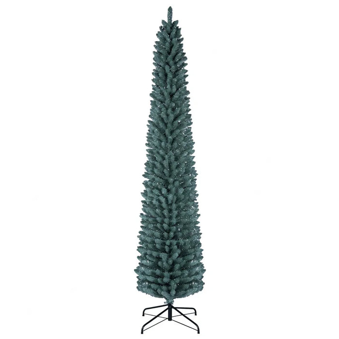 Colverro 8 ft Slim Frosted Pencil Christmas Tree with 535 Tips