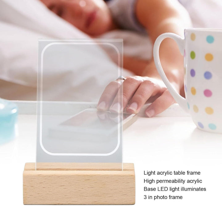 Colverro™ Light-Up Photo Frame with Three Slots for Photos and Tickets