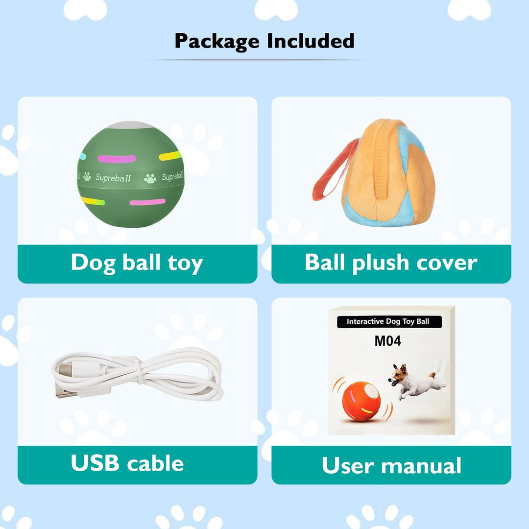 Colverro™ Self-Moving Dog Ball with Rolling and Bouncing Modes
