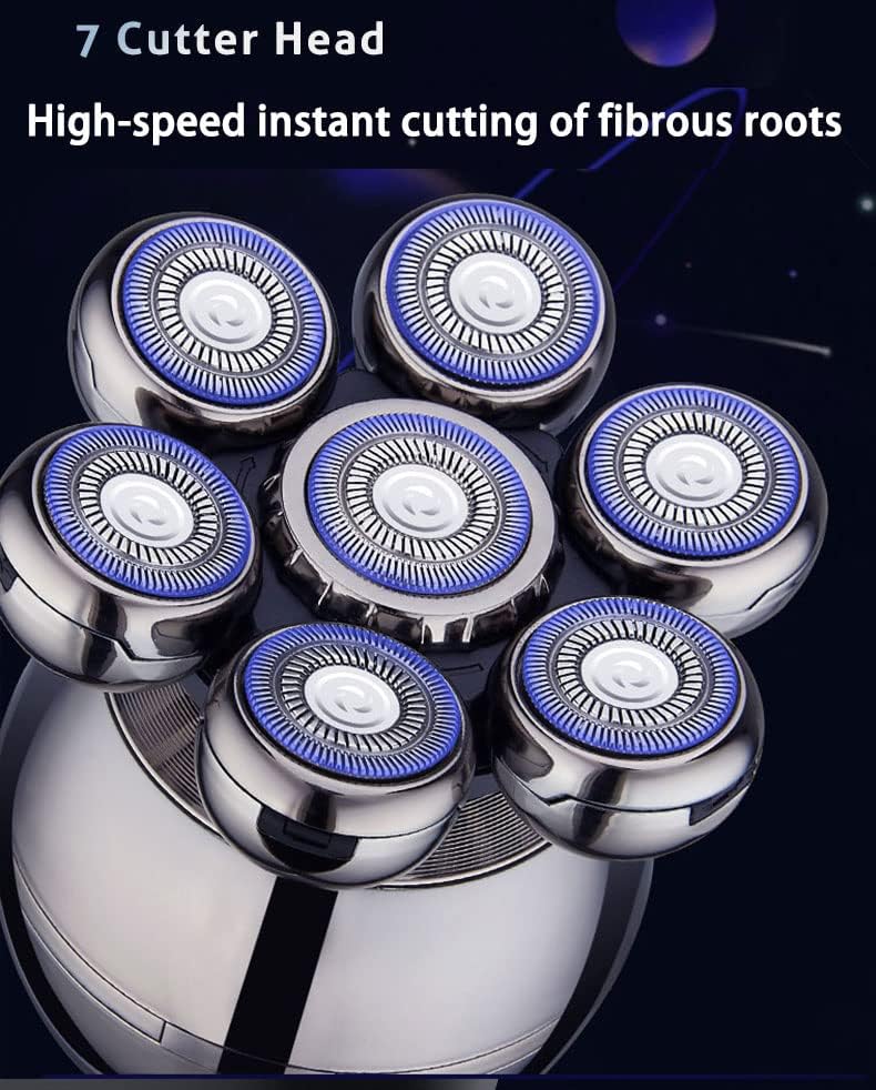 Colverro™ Cordless Head Shaver with 7D Floating Blades and LED Display