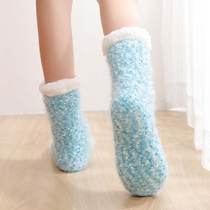 Colverro™ Sherpa-Lined Slipper Socks with Non-Slip Silicone Grippers