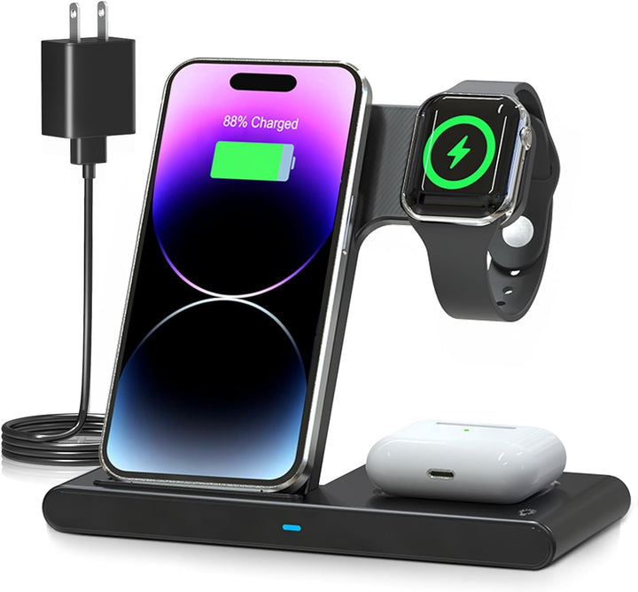 Colverro™ 3-in-1 Foldable Wireless Charger for iPhone, Watch and AirPods