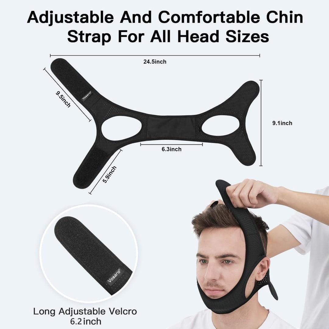 Colverro™ Adjustable Anti-Snoring Chin Strap with Breathable Fabric