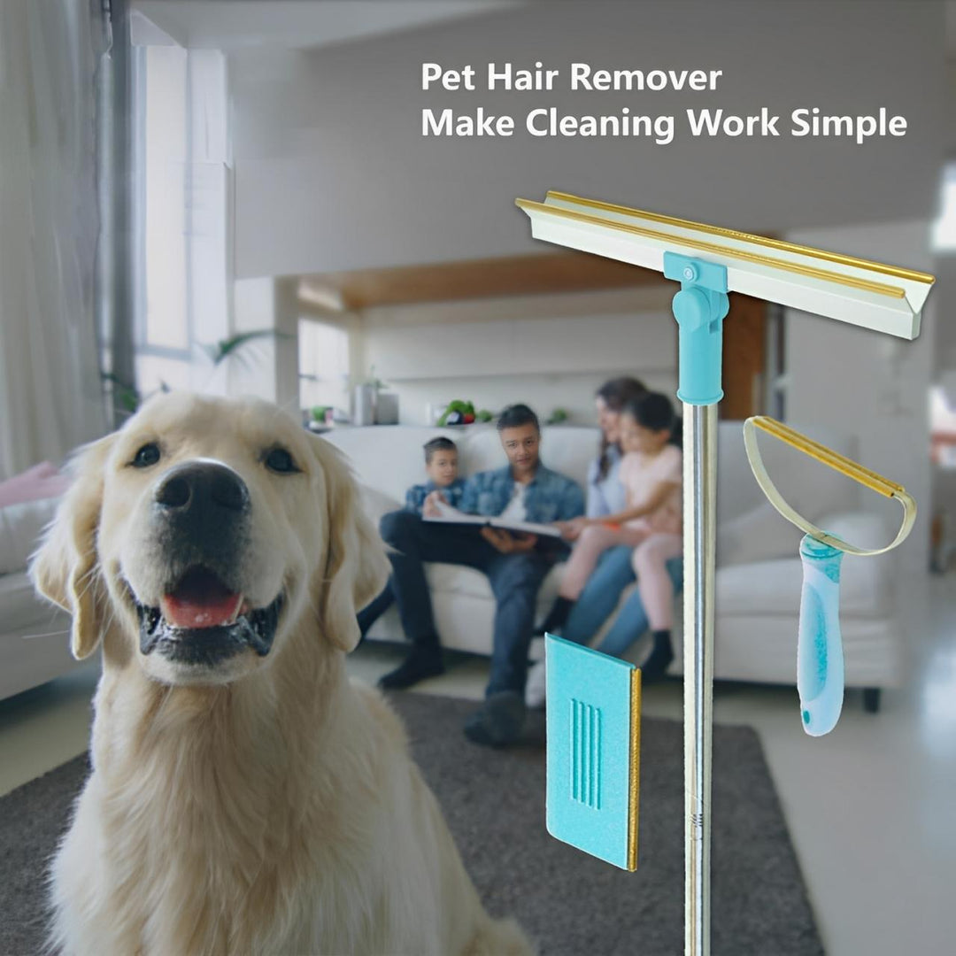 Colverro™ 3-Piece Pet Hair Remover Set with Extendable Carpet Rake