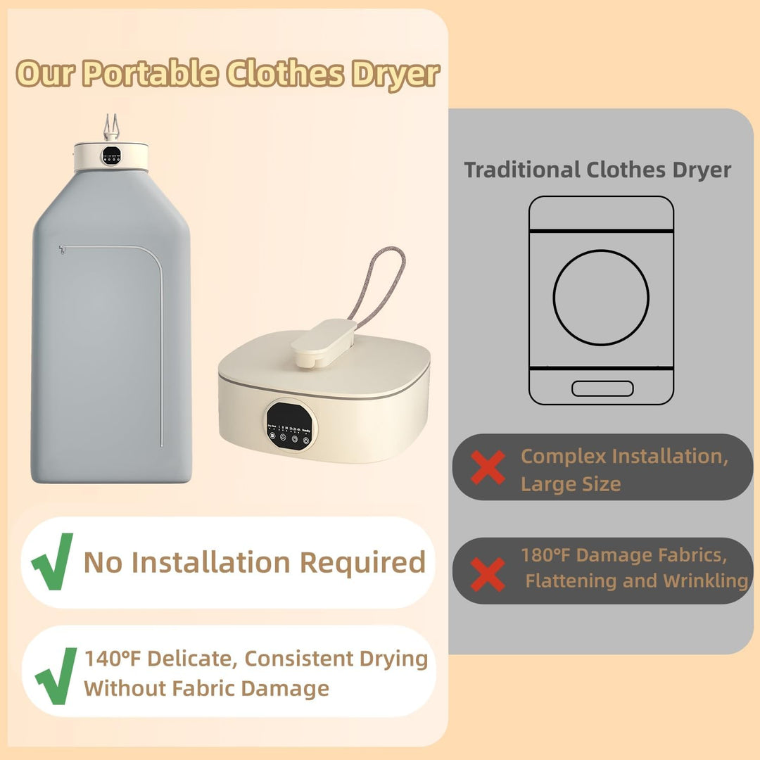 Colverro™ Portable 800W Clothes Dryer and Space Heater with Timer
