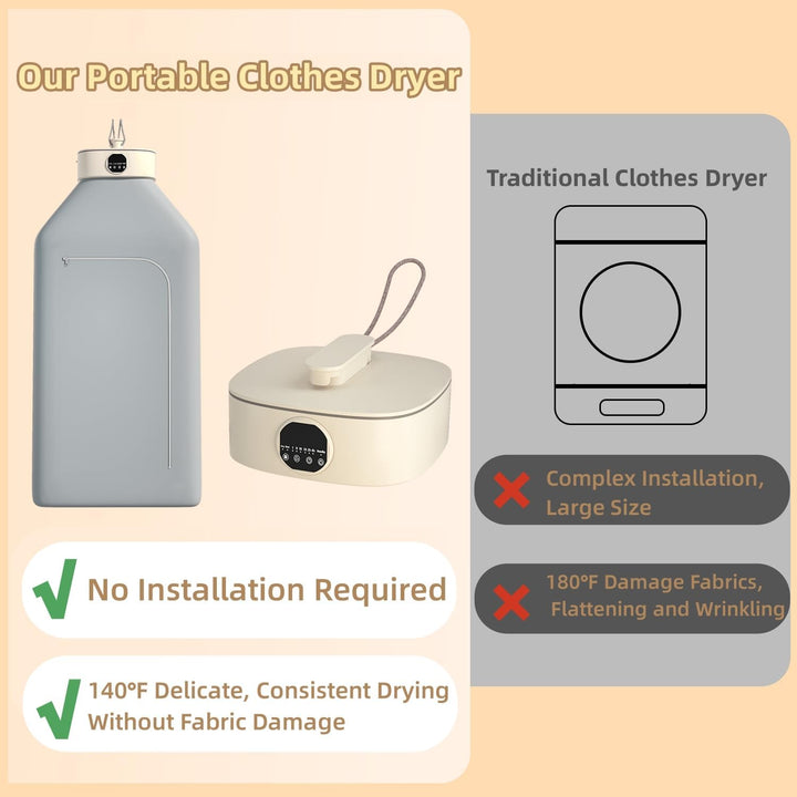 Colverro™ Portable 800W Clothes Dryer and Space Heater with Timer
