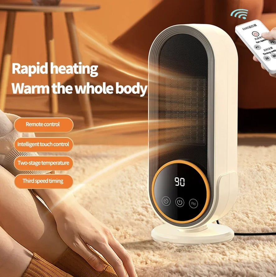 Colverro™ Mini Ceramic Space Heater with Remote, 500W/1200W