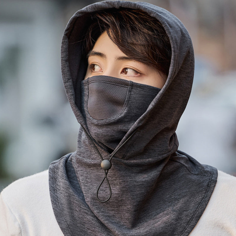 Colverro™ Hooded Cycling Face Mask with Built-In Neck Warmer