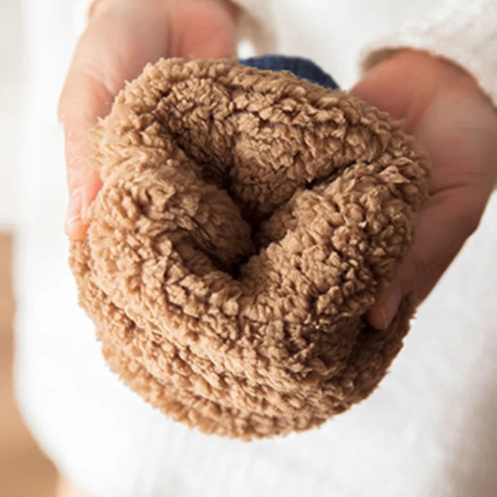 Colverro™ Snowflake Knit Fleece-Lined Socks with Non-Slip Grip Soles