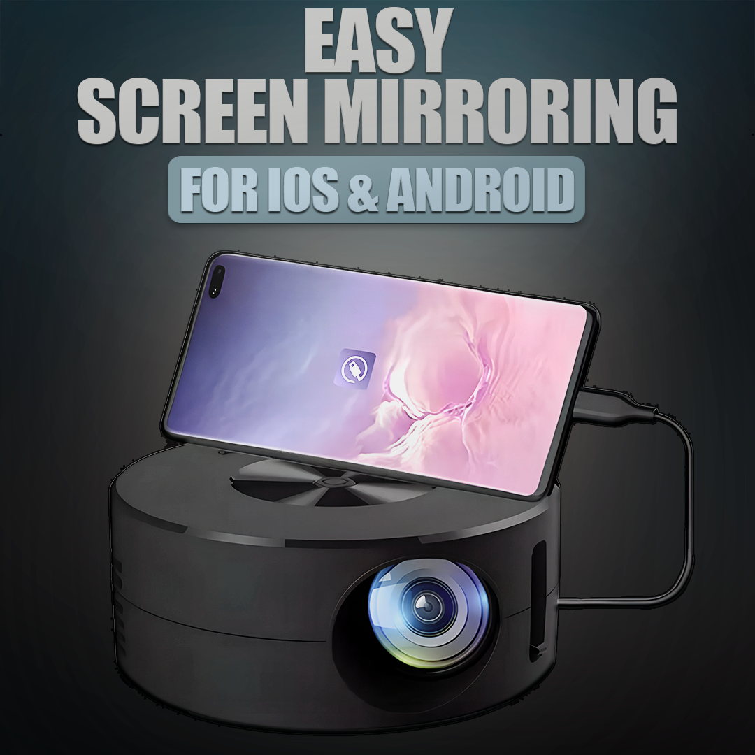 Colverro™ Mini Portable Projector with 1080P Support, Power Bank Ready