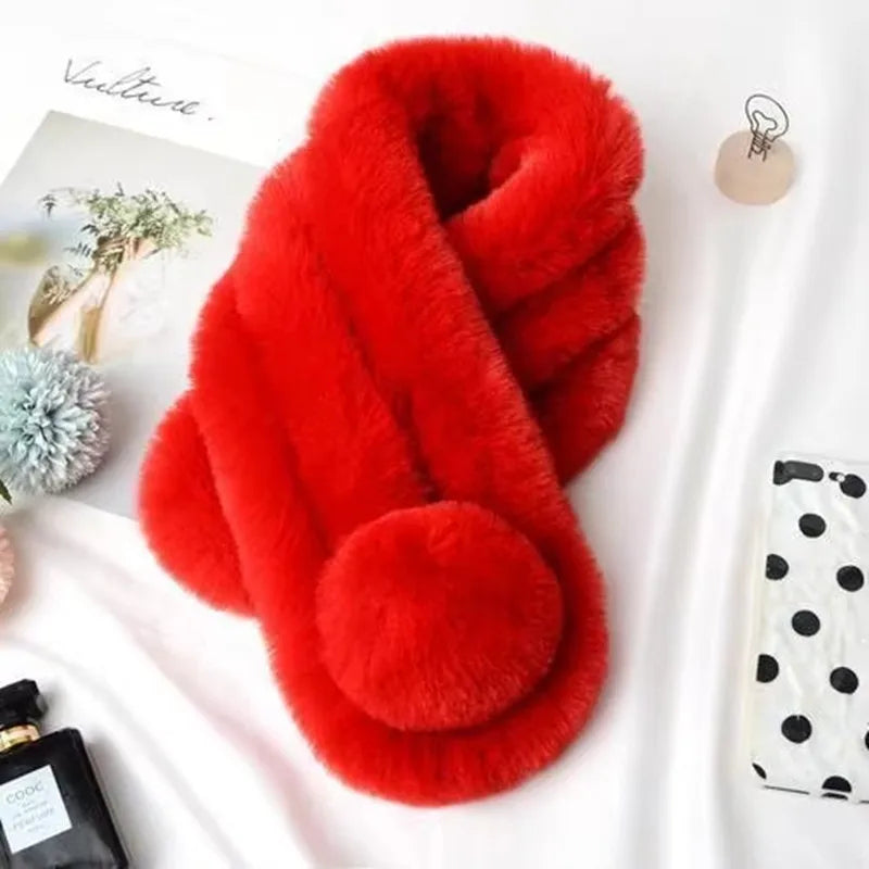 Colverro™ Plush Faux Fur Loop Scarf – Soft, Cozy Neck Warmer