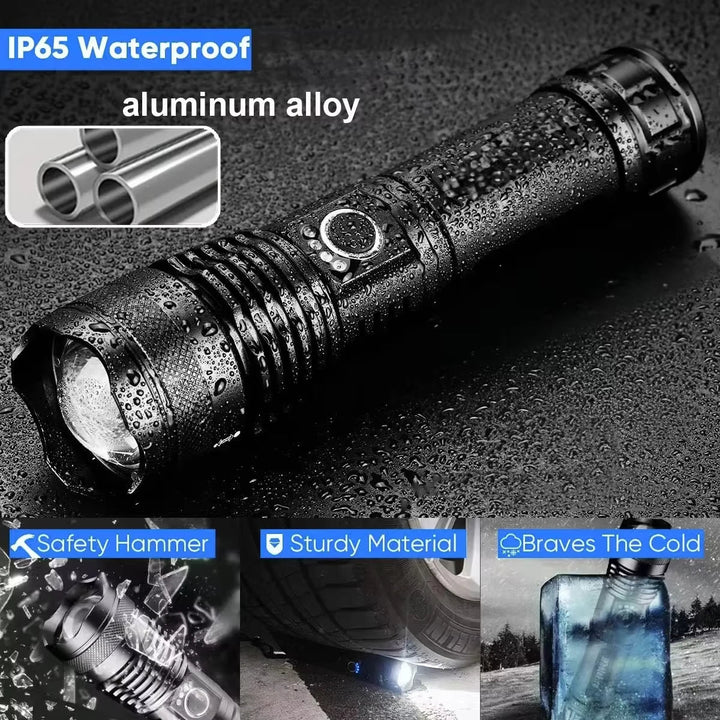 Colverro™ Rechargeable High-Lumen Flashlight with Zoom and 5 Modes