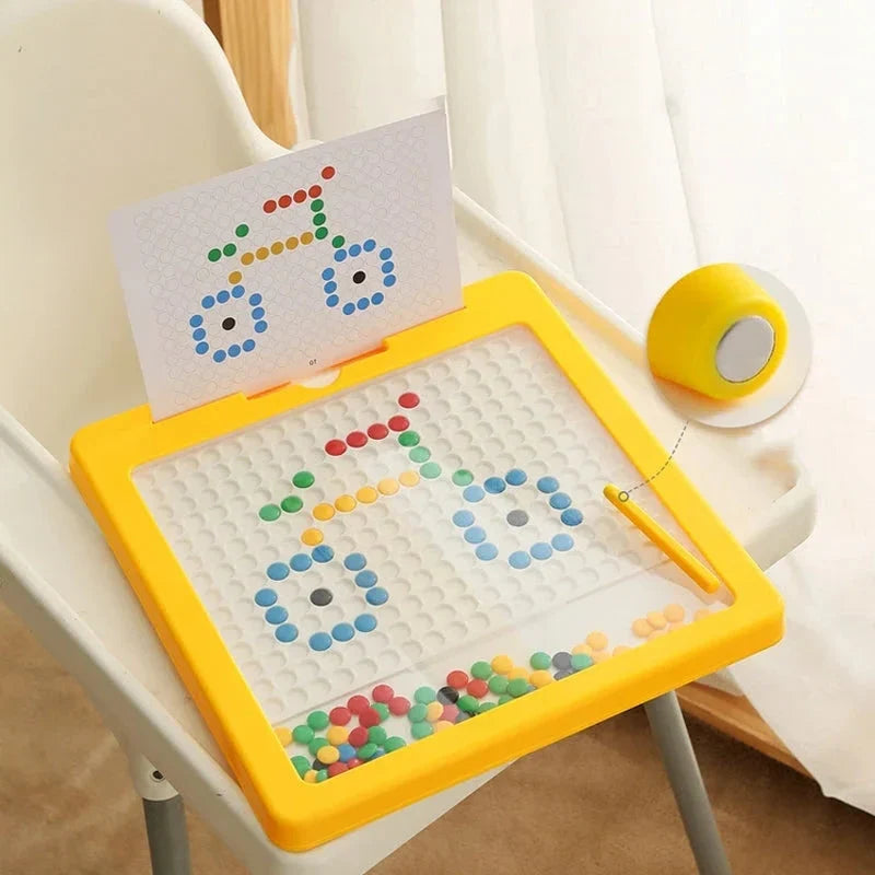 Colverro™ Large Magnetic Drawing Board for Kids with Pattern Cards