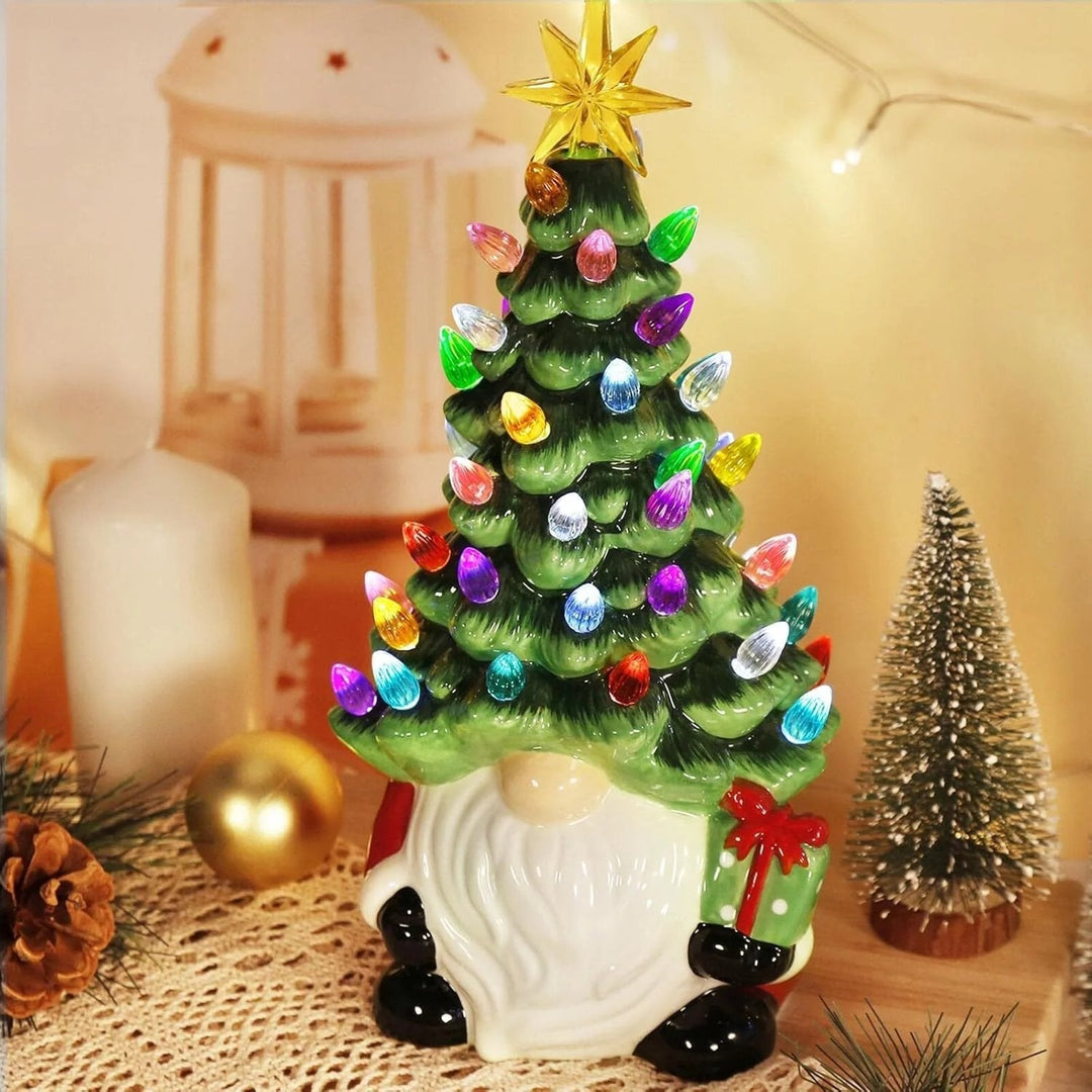 Colverro™ DIY Light-Up Christmas Gnome Tree with 30 Colored LEDs