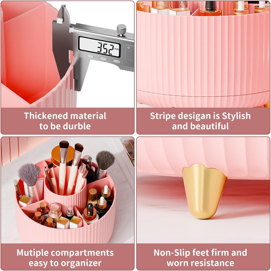 Colverro™ 360° Rotating Makeup Organizer with 5 Compartments