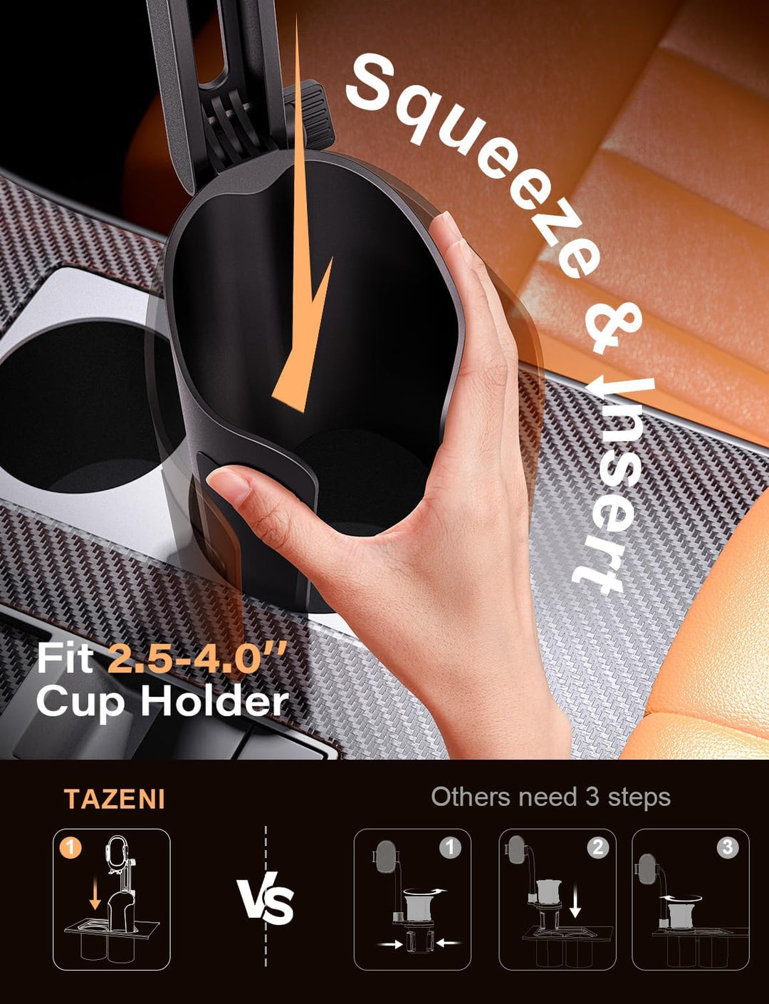 Colverro™ Cup Holder Phone Mount for Car with Adjustable Height