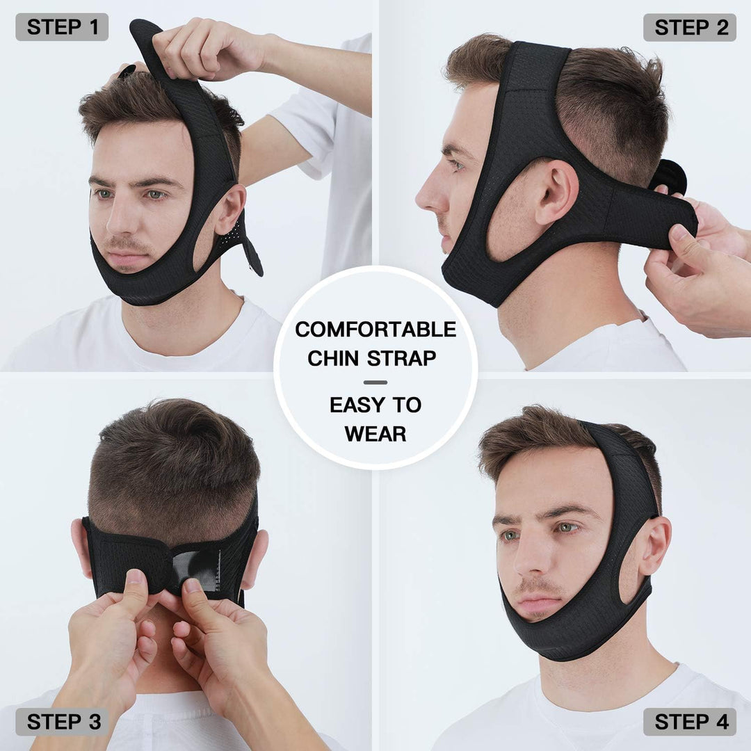 Colverro™ Adjustable Anti-Snoring Chin Strap with Breathable Fabric