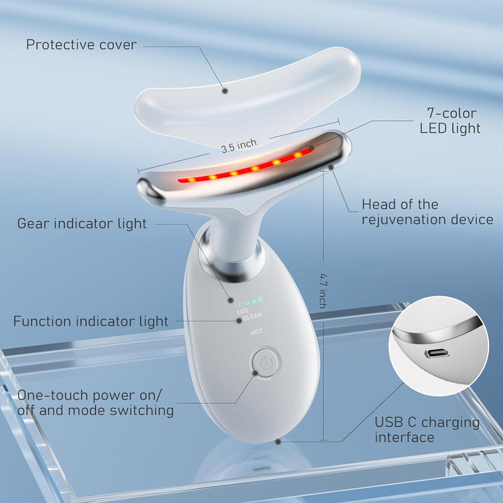 Colverro™ Heated Face and Neck Massager with 7 Light Modes