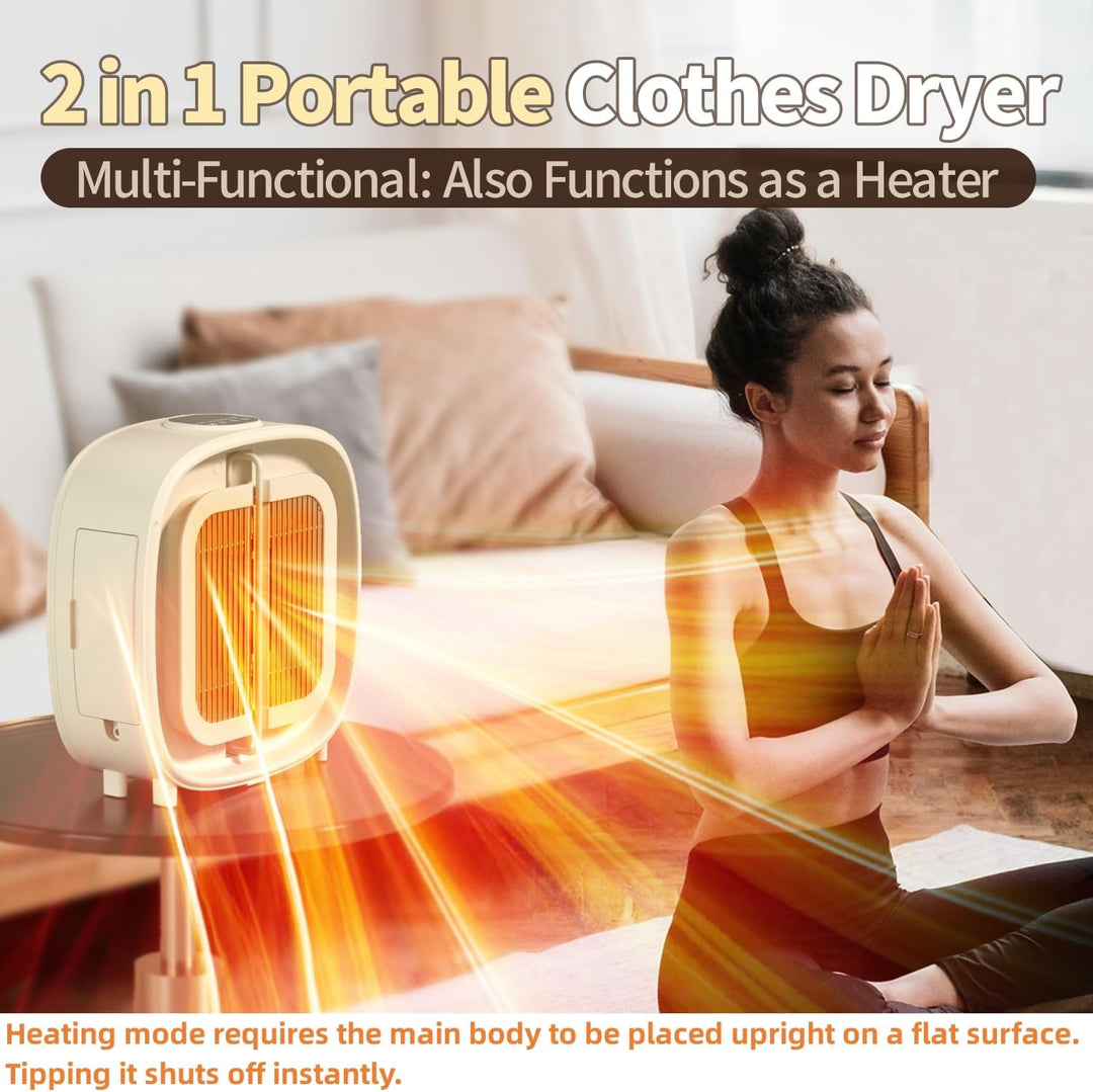 Colverro™ Portable 800W Clothes Dryer and Space Heater with Timer