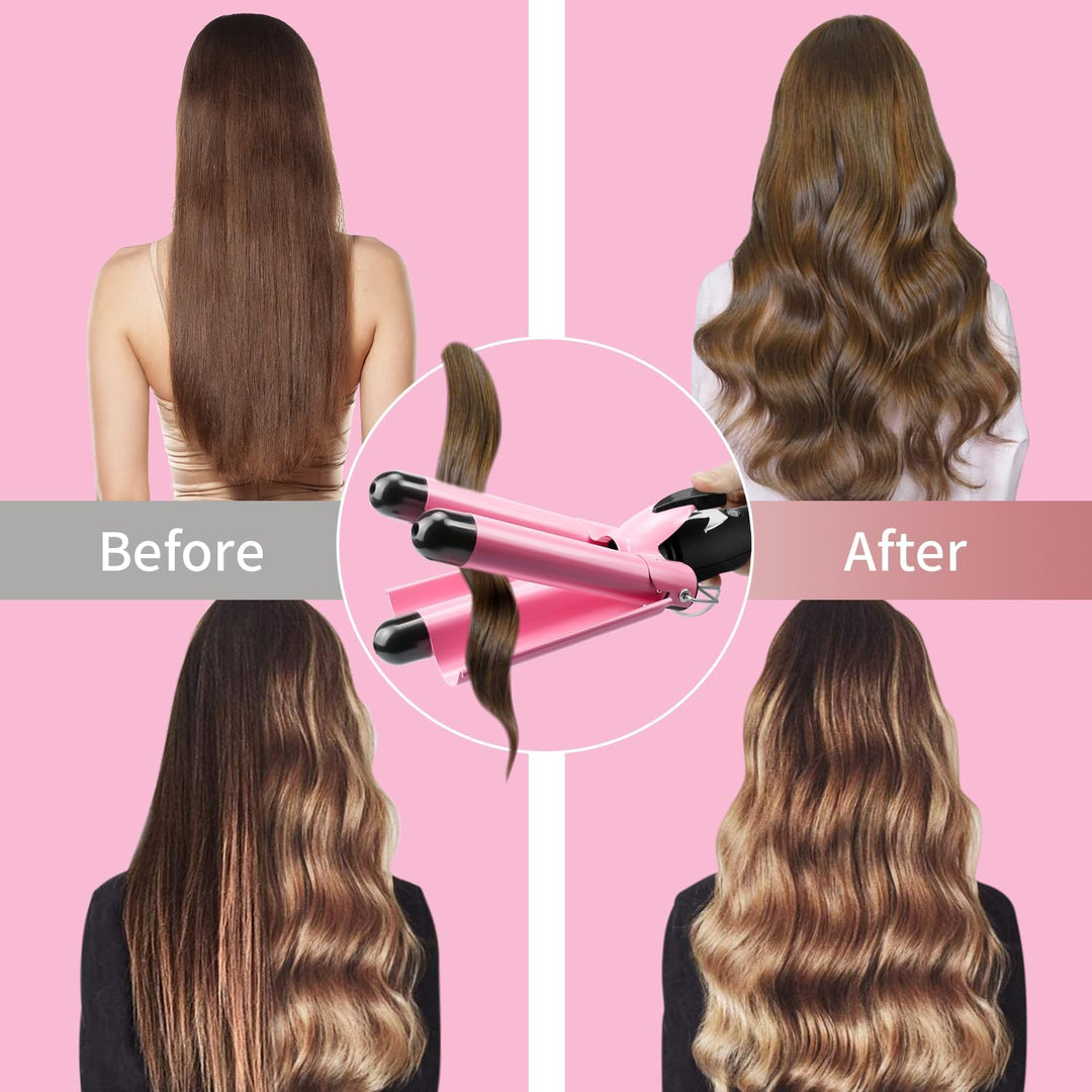 Colverro™ 3 Barrel Curling Iron Hair Waver with LCD and Ceramic Coating