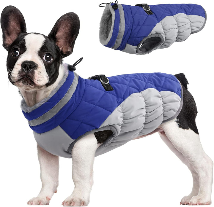 Colverro™ Waterproof Winter Dog Coat with Built-In Harness and Fleece