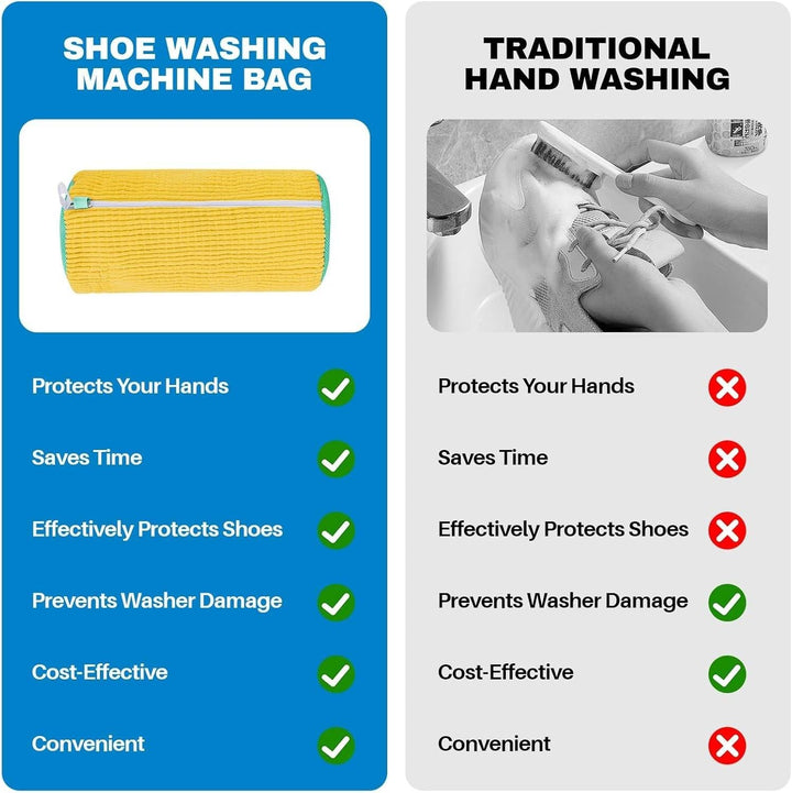 Colverro™ Sneaker Washing Bag with 1,000 Soft Bristles for Machine Washing