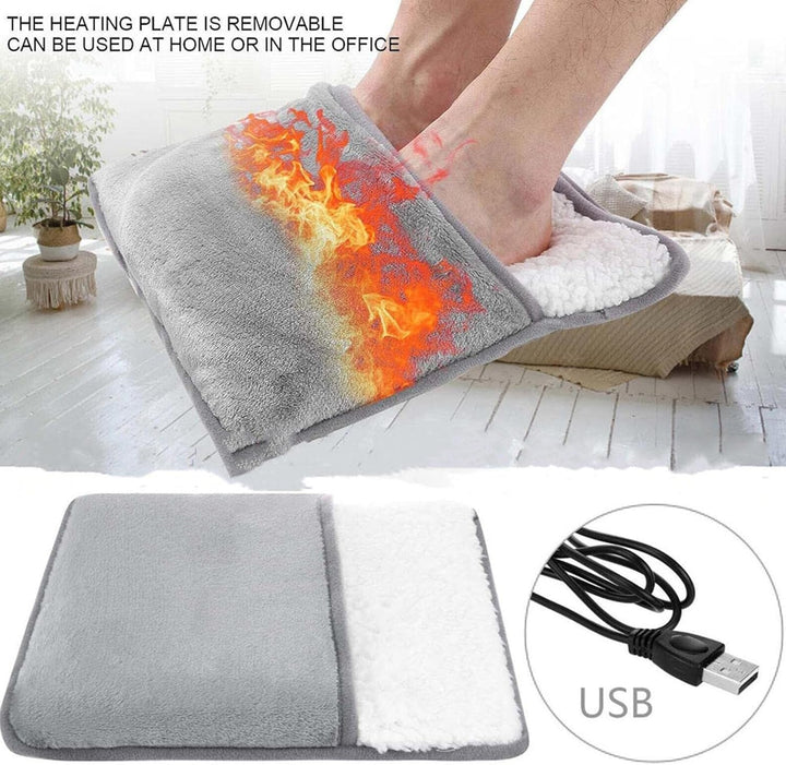 Colverro™ USB Foot Warmer Cushion in Soft Plush with All-Around Heat