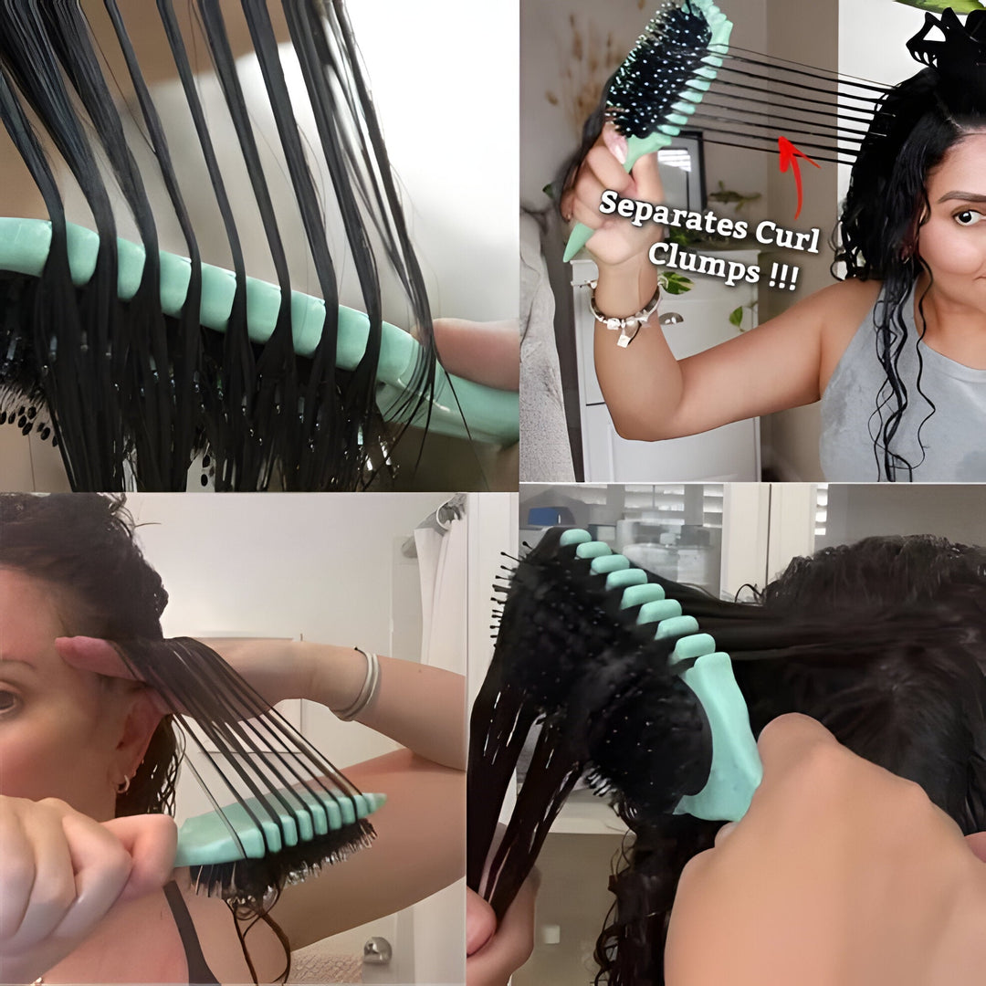 Colverro™ Boar Bristle Curl Brush for Defined, Tangle-Free Curls