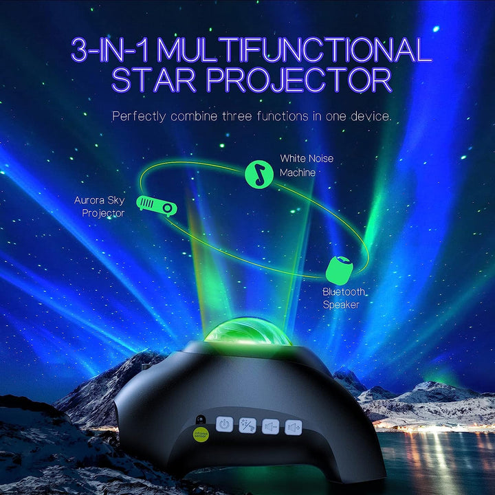 Colverro™ Aurora Northern Lights Projector with Bluetooth Speaker