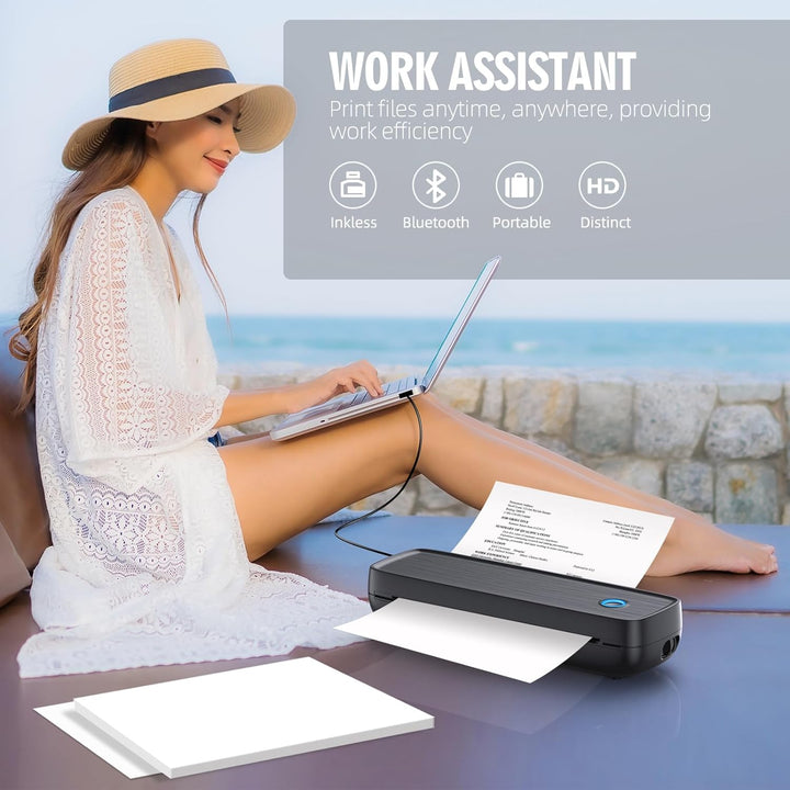 Colverro™ Portable Inkless Thermal Printer with Bluetooth and USB-C