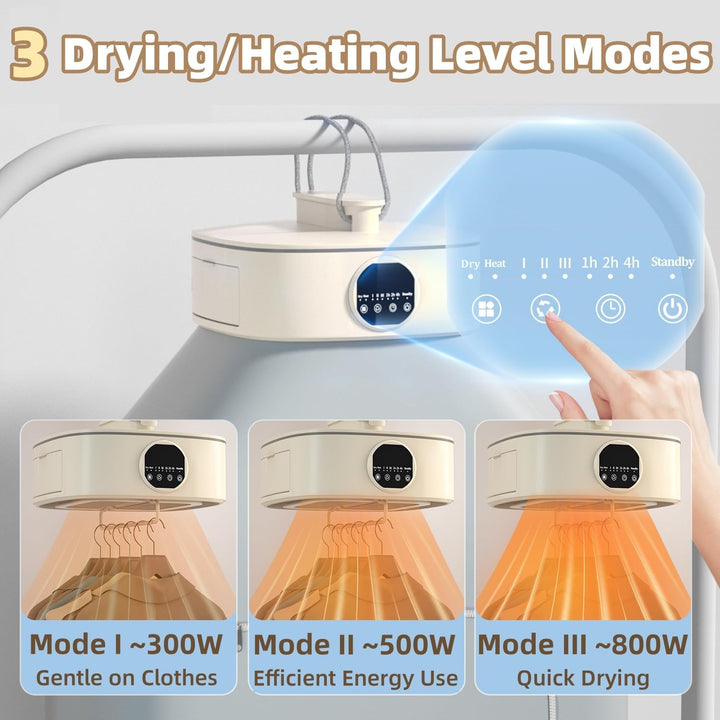 Colverro™ Portable 800W Clothes Dryer and Space Heater with Timer
