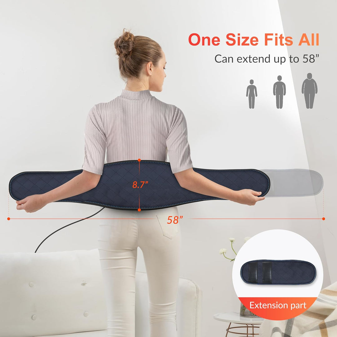 Colverro™ Wrap-Around Heating Pad for Back with 4 Massage Motors