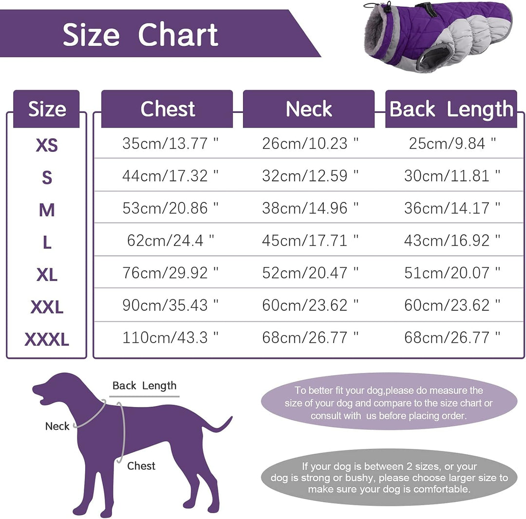 Colverro™ Waterproof Winter Dog Coat with Built-In Harness and Fleece