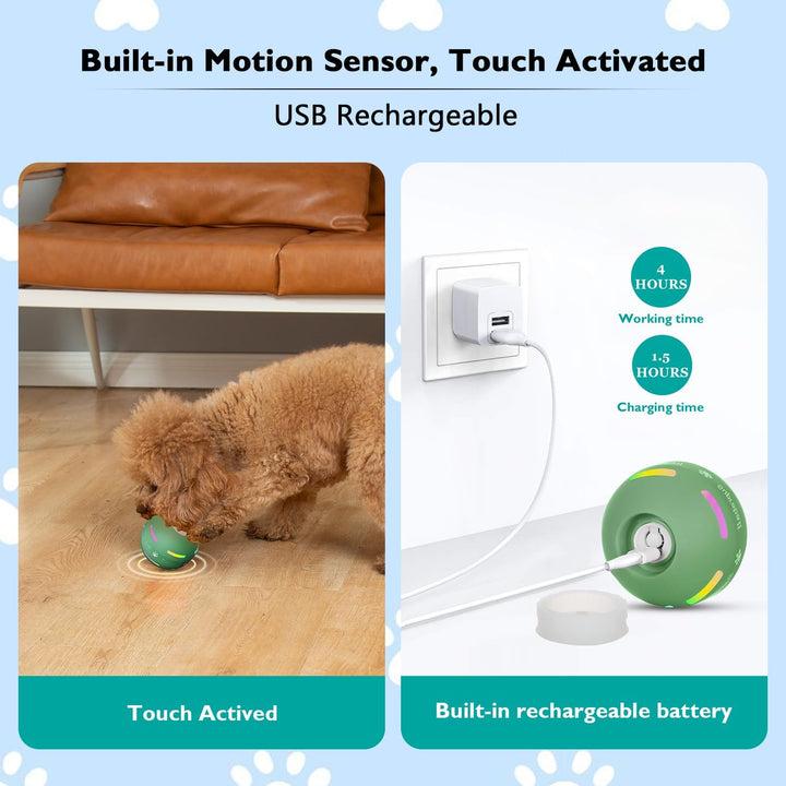 Colverro™ Self-Moving Dog Ball with Rolling and Bouncing Modes