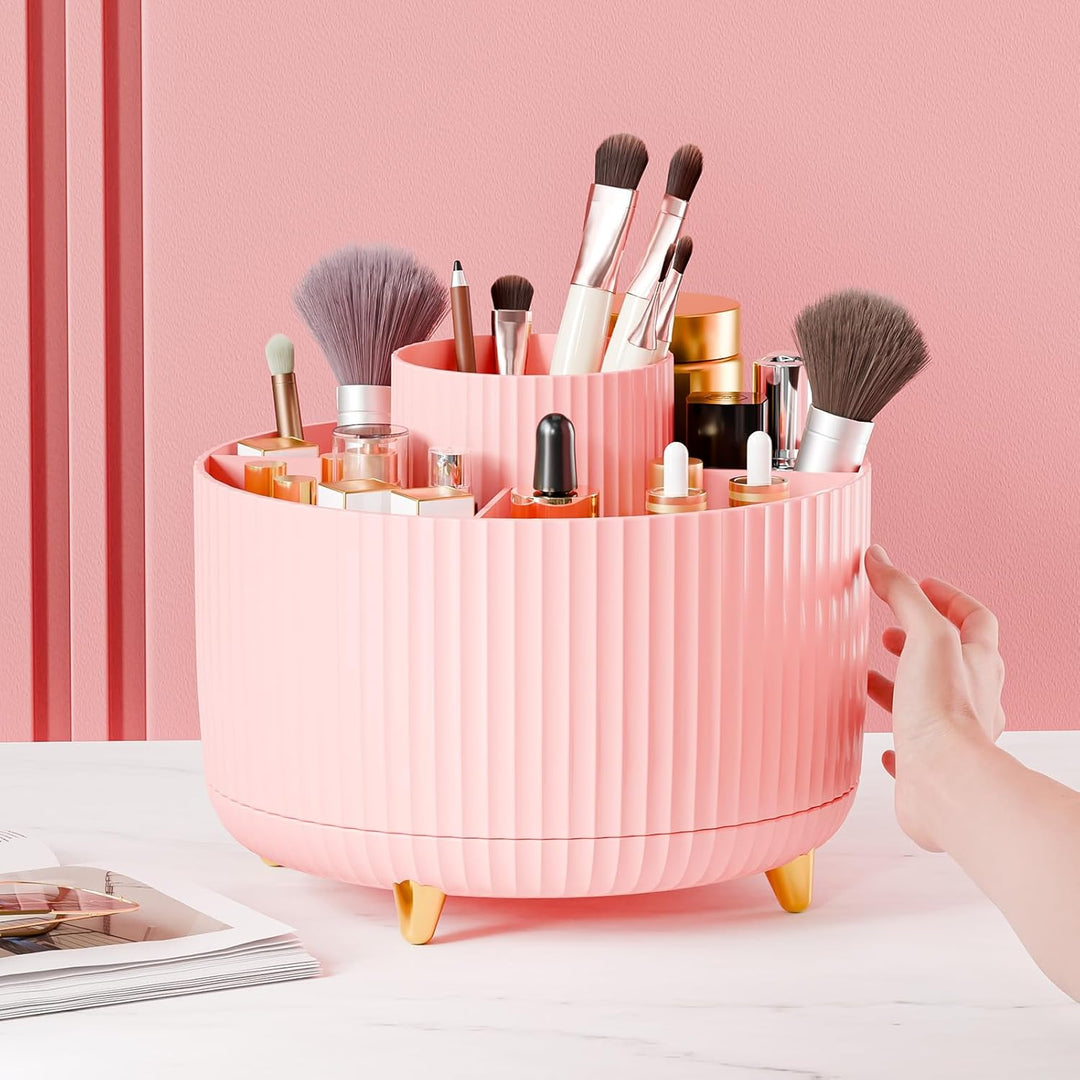 Colverro™ 360° Rotating Makeup Organizer with 5 Compartments