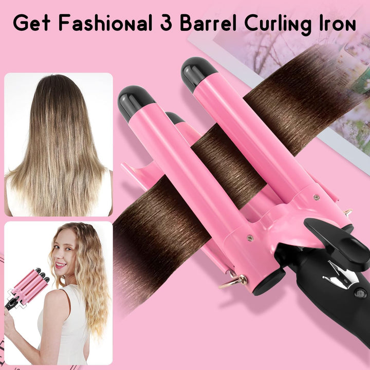 Colverro™ 3 Barrel Curling Iron Hair Waver with LCD and Ceramic Coating