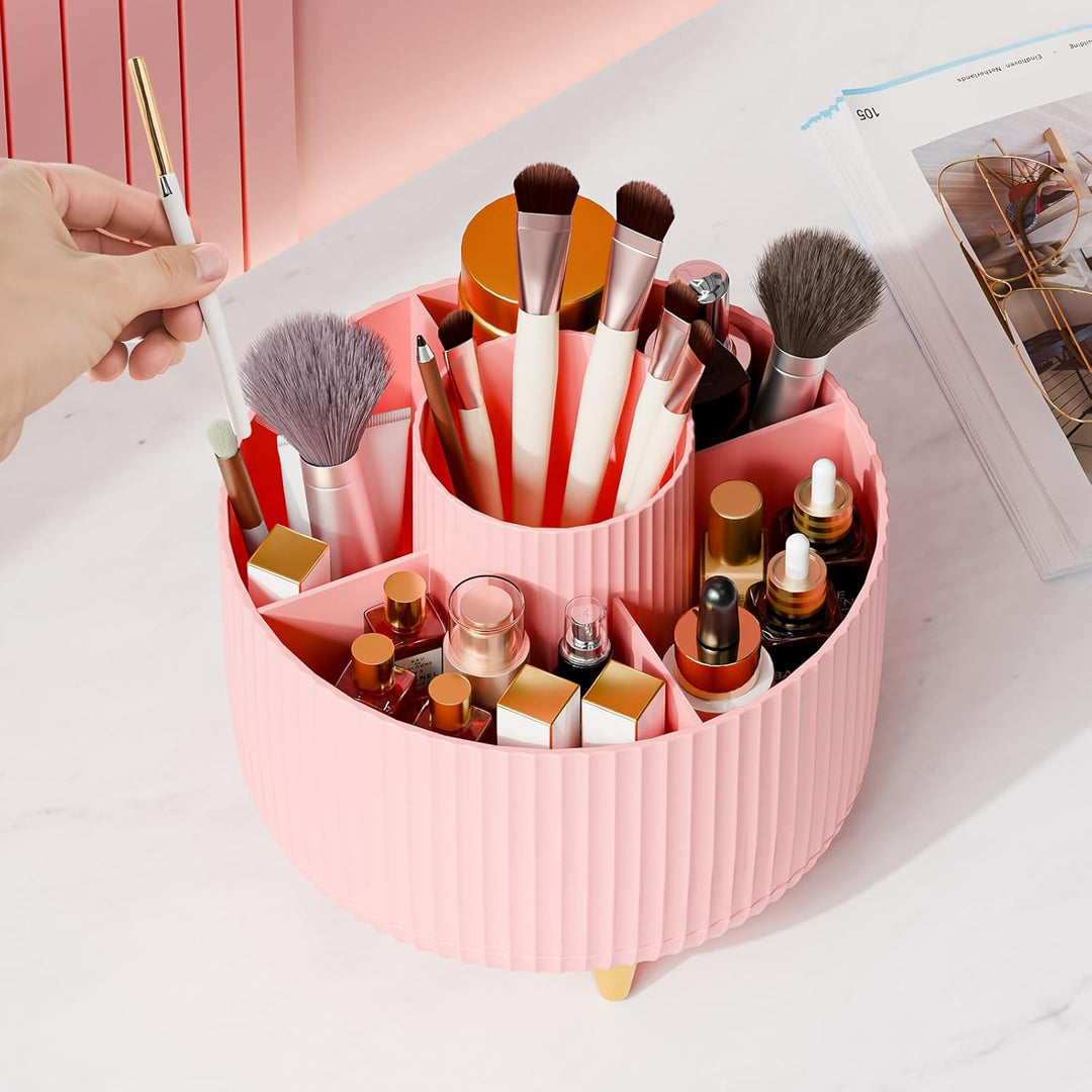 Colverro™ 360° Rotating Makeup Organizer with 5 Compartments