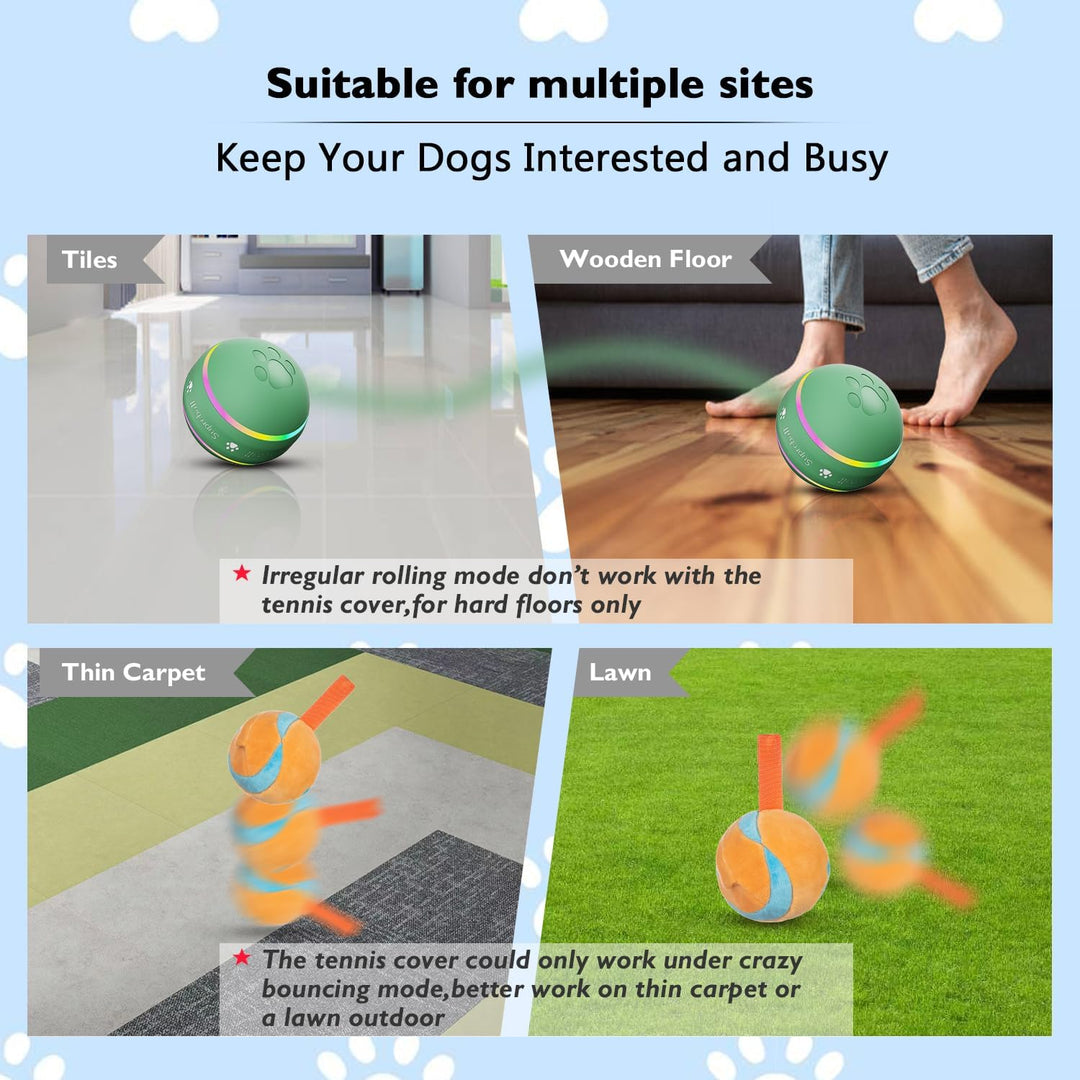 Colverro™ Self-Moving Dog Ball with Rolling and Bouncing Modes