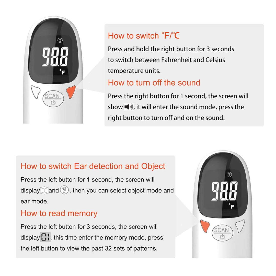 Colverro™ Infrared Pet Thermometer with One-Second Ear Reading