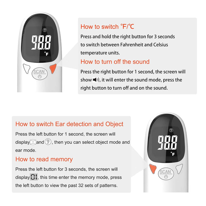 Colverro™ Infrared Pet Thermometer with One-Second Ear Reading