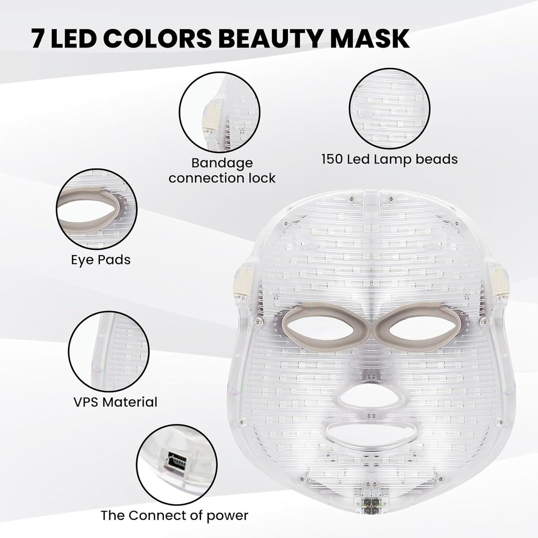 Colverro™ LED Face Mask with 7 Light Colors and Remote Control
