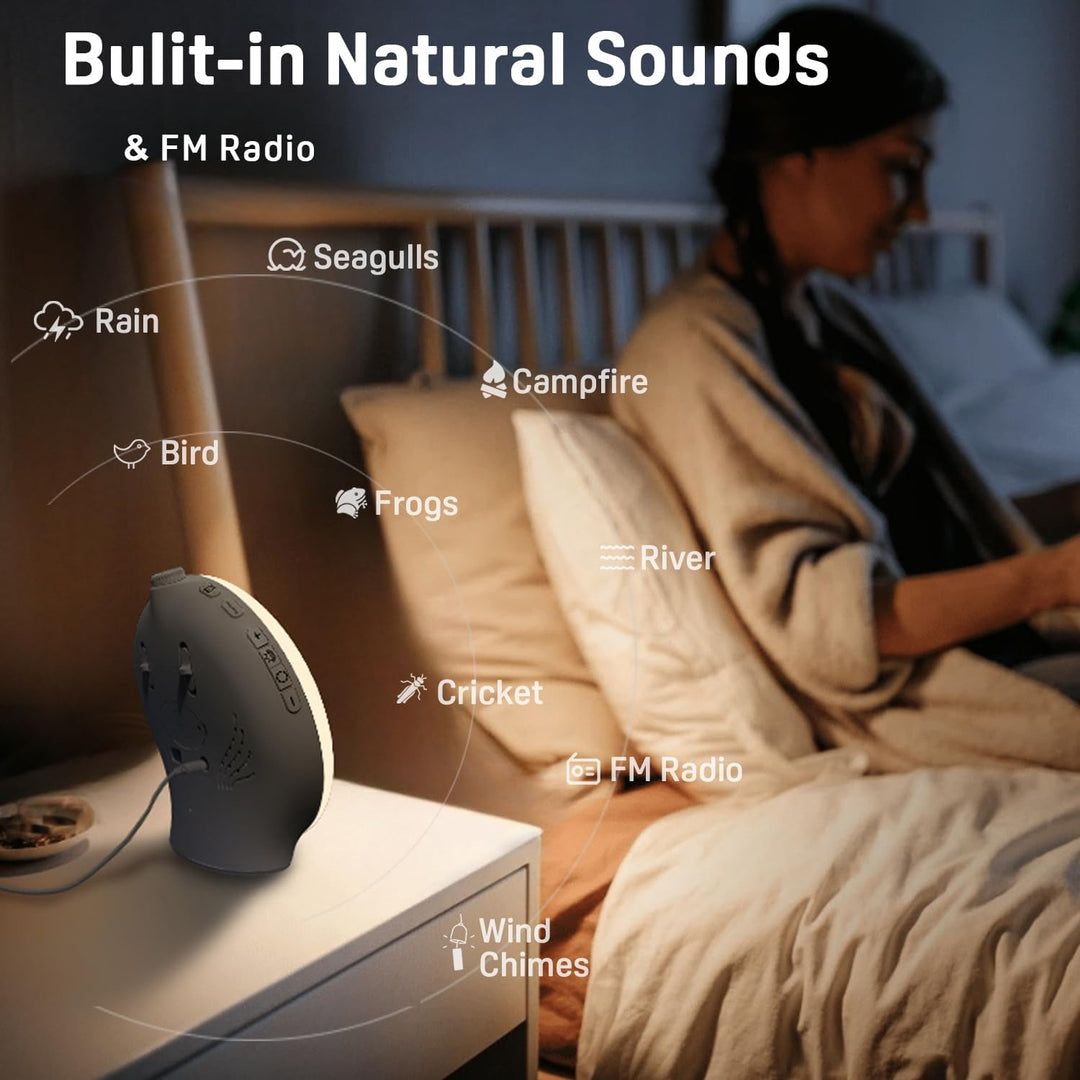 Colverro™ Sunrise Alarm Clock with FM Radio and 14 Light Colors