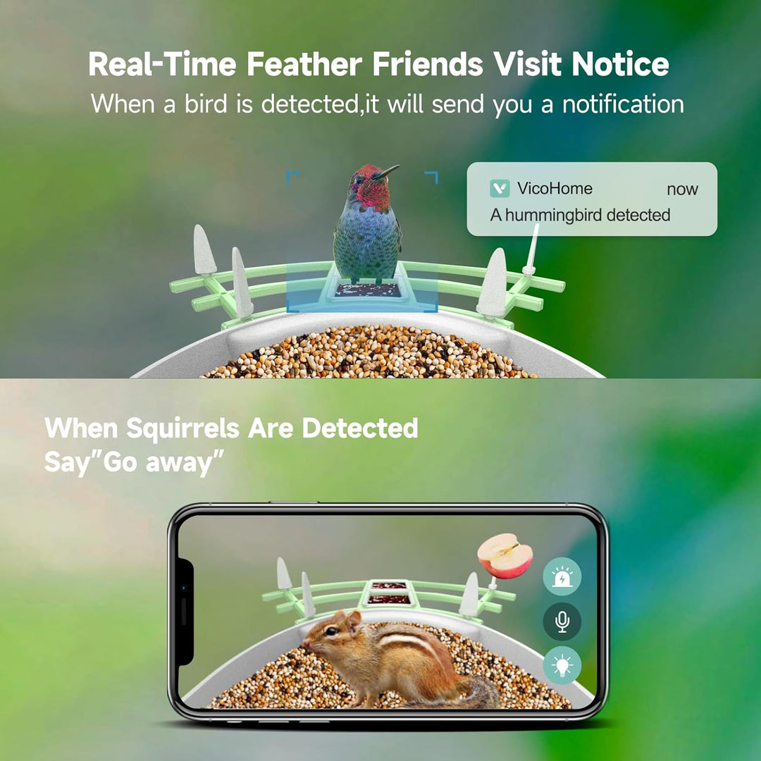 Colverro™ Solar Smart Bird Feeder Camera with AI Bird Recognition