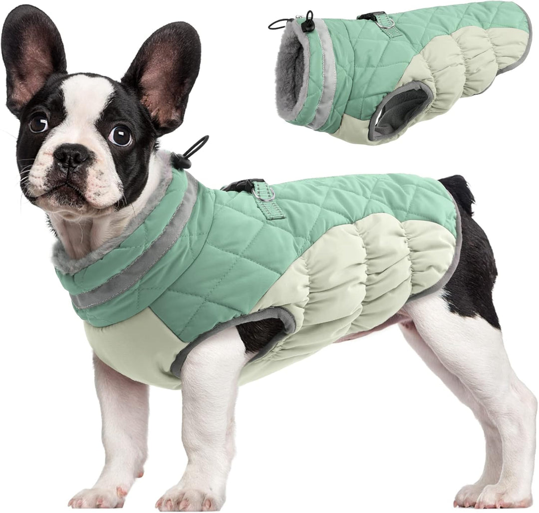 Colverro™ Waterproof Winter Dog Coat with Built-In Harness and Fleece