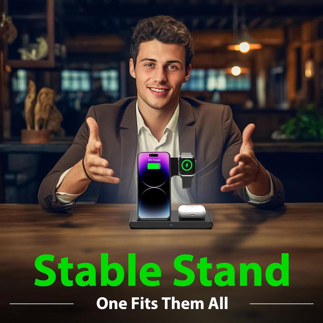 Colverro™ 3-in-1 Foldable Wireless Charger for iPhone, Watch and AirPods
