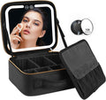 Colverro™ Makeup Case with LED Mirror, USB Charging and Brush Slots