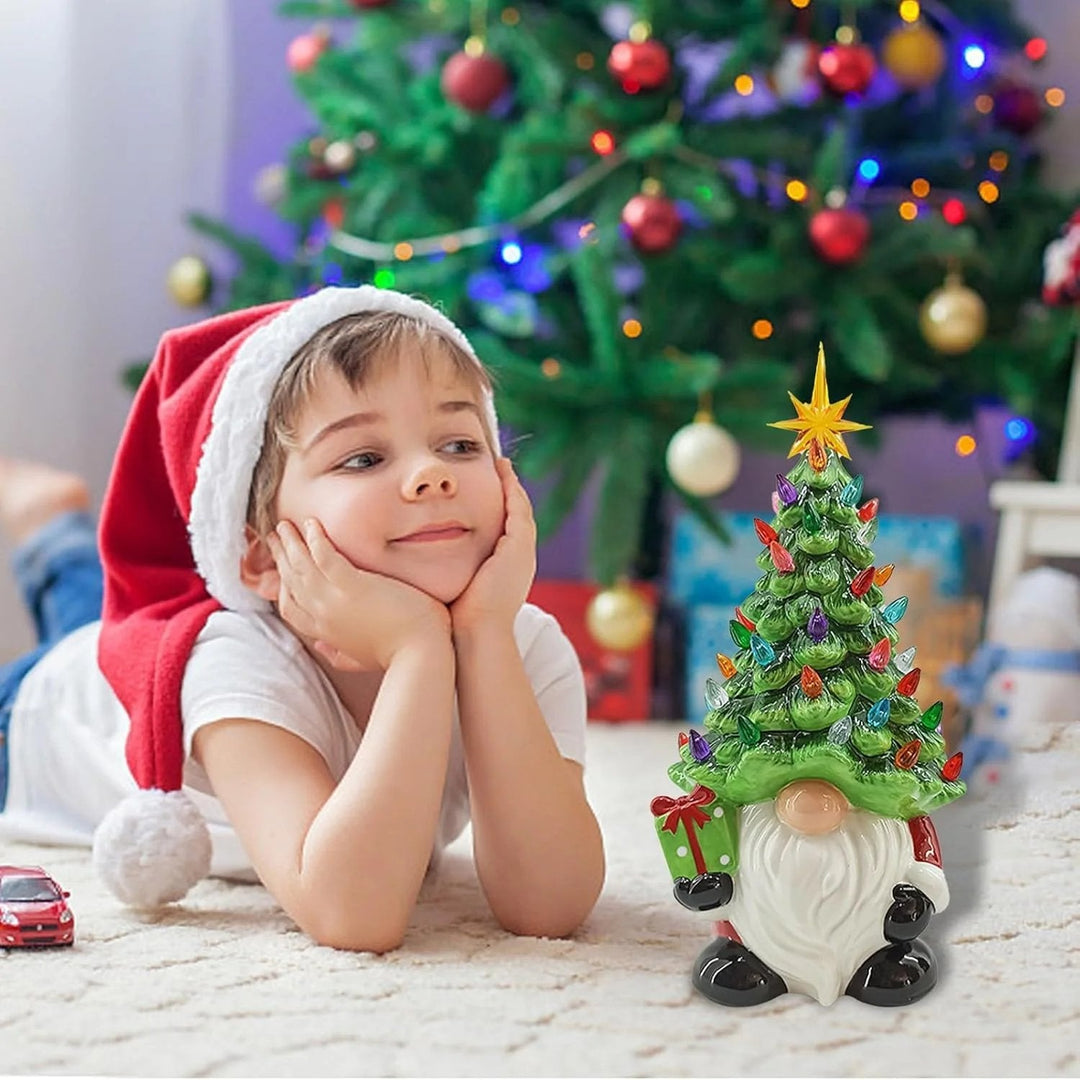 Colverro™ DIY Light-Up Christmas Gnome Tree with 30 Colored LEDs