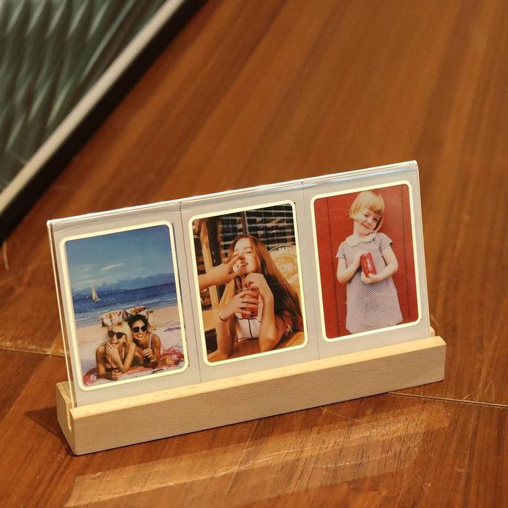 Colverro™ Light-Up Photo Frame with Three Slots for Photos and Tickets