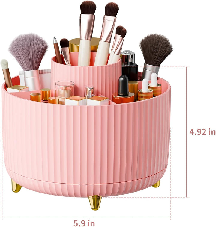 Colverro™ 360° Rotating Makeup Organizer with 5 Compartments